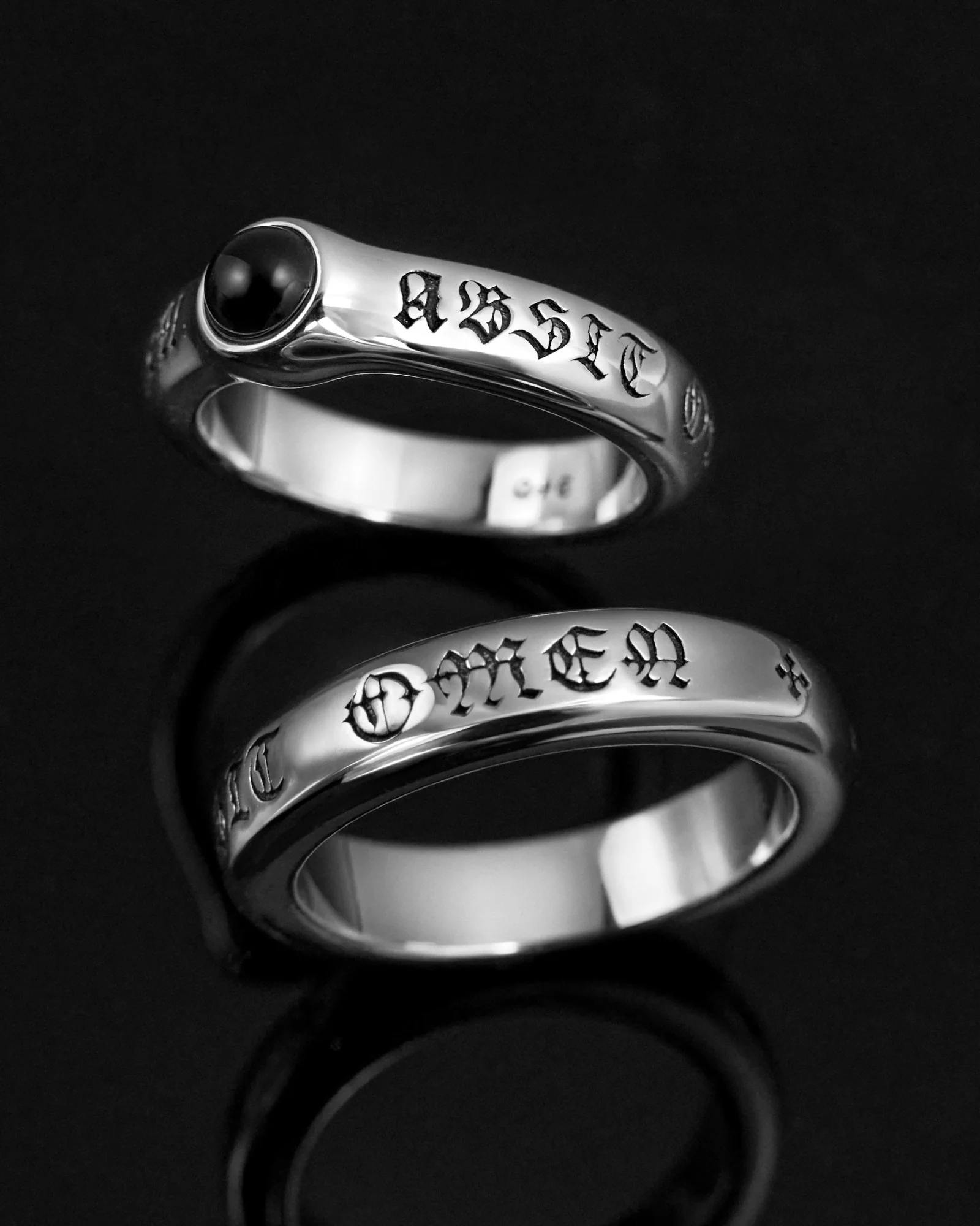 ABSIT OMEN Onyx Amulet Ring - Image 5