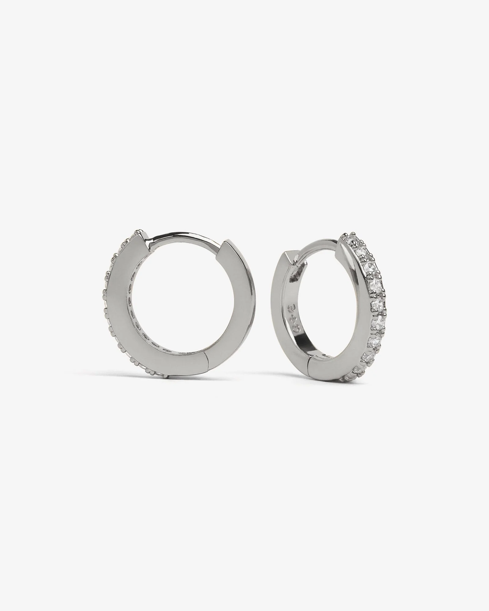 Classic Bejewelled Huggie Earrings - Image 9