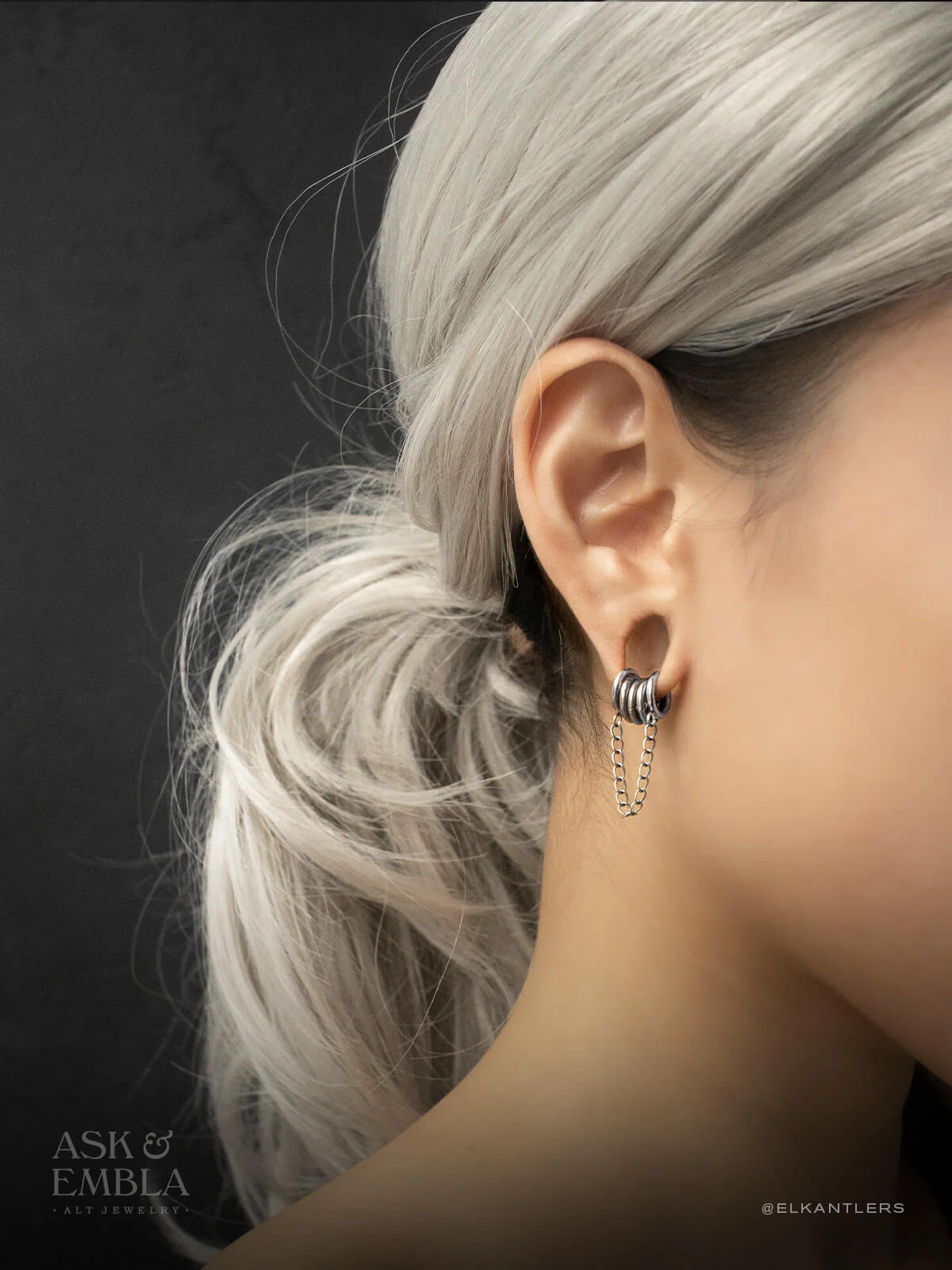 Classic Chain Ring Stacks In Titanium - Image 5