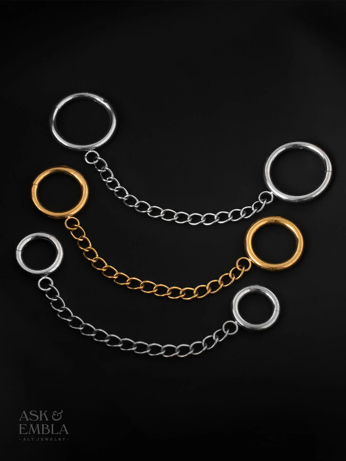 Classic Chain Ring Stacks In Titanium - Image 6
