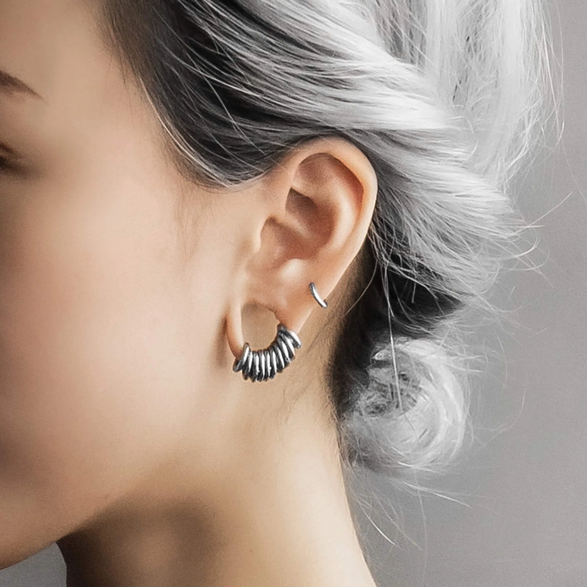 Classic Ring Stack in Titanium - Image 3