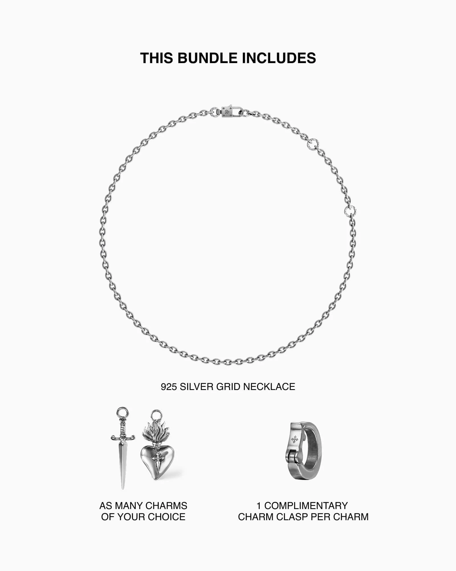 Grid Necklace and Charm Bundle - Image 7