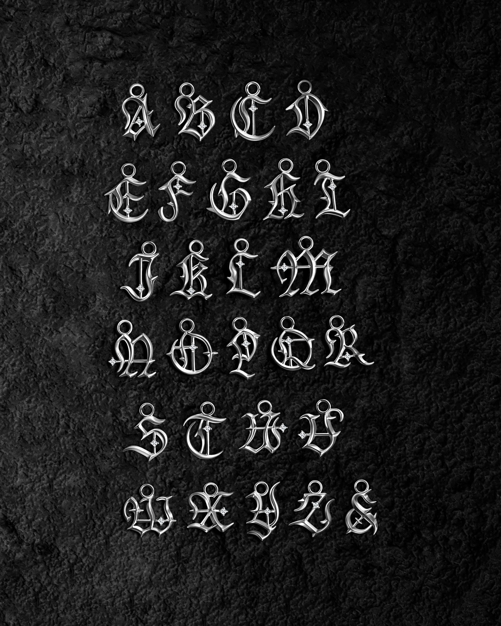 Mini Blackletter Charms - L - Image 3