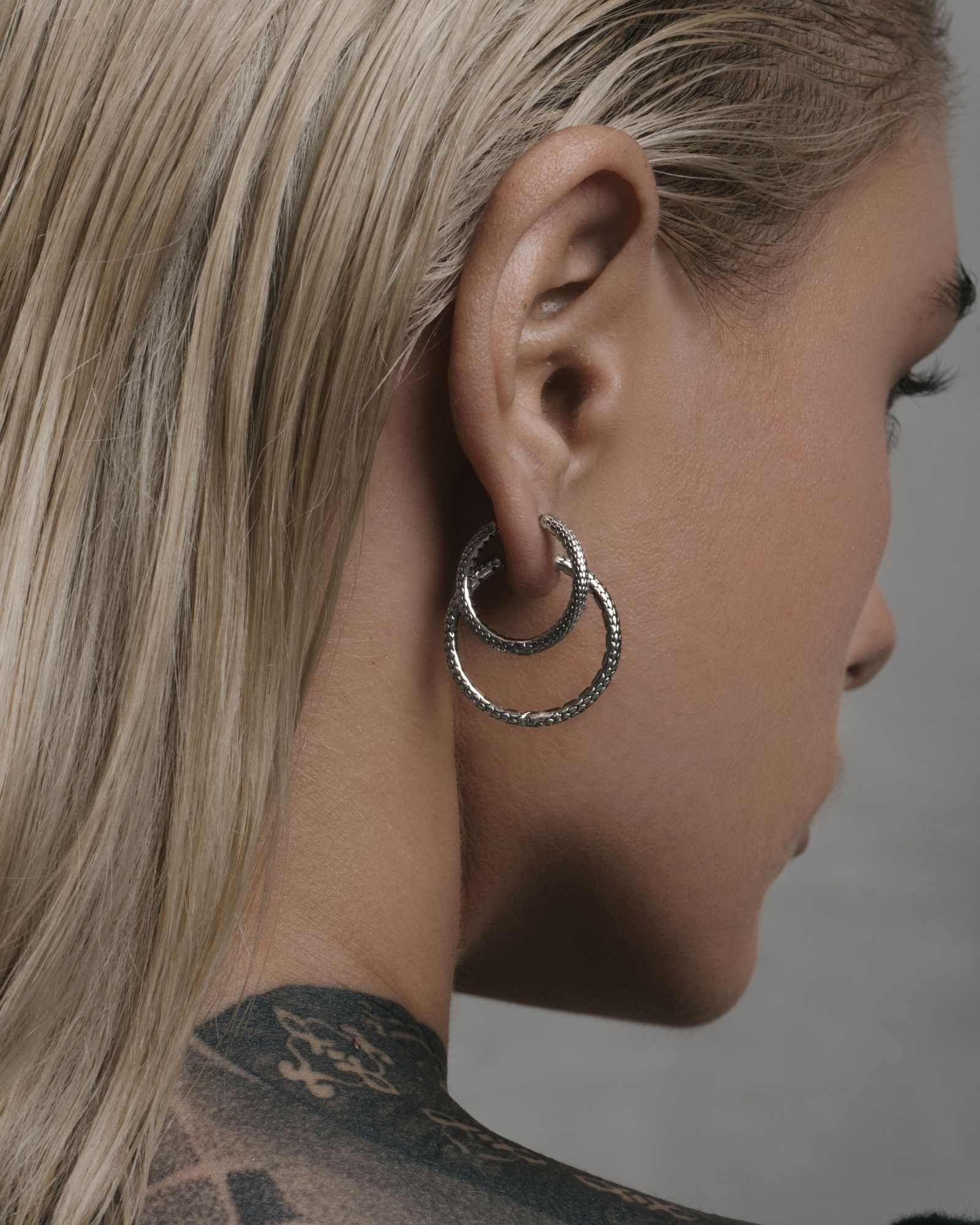 Serpent Hoop Earrings - Image 3