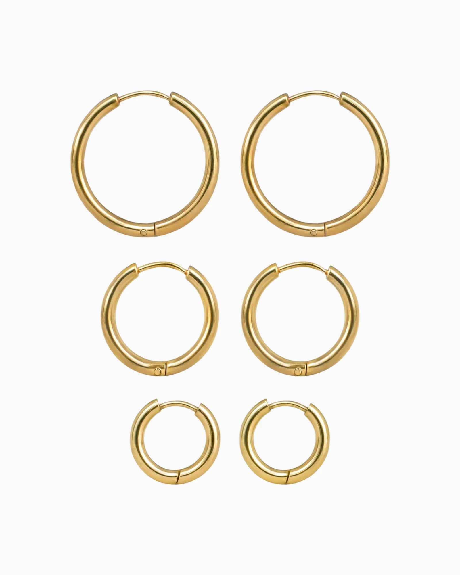 Tria Hoop Earrings Set (Pack of 3) - Image 12