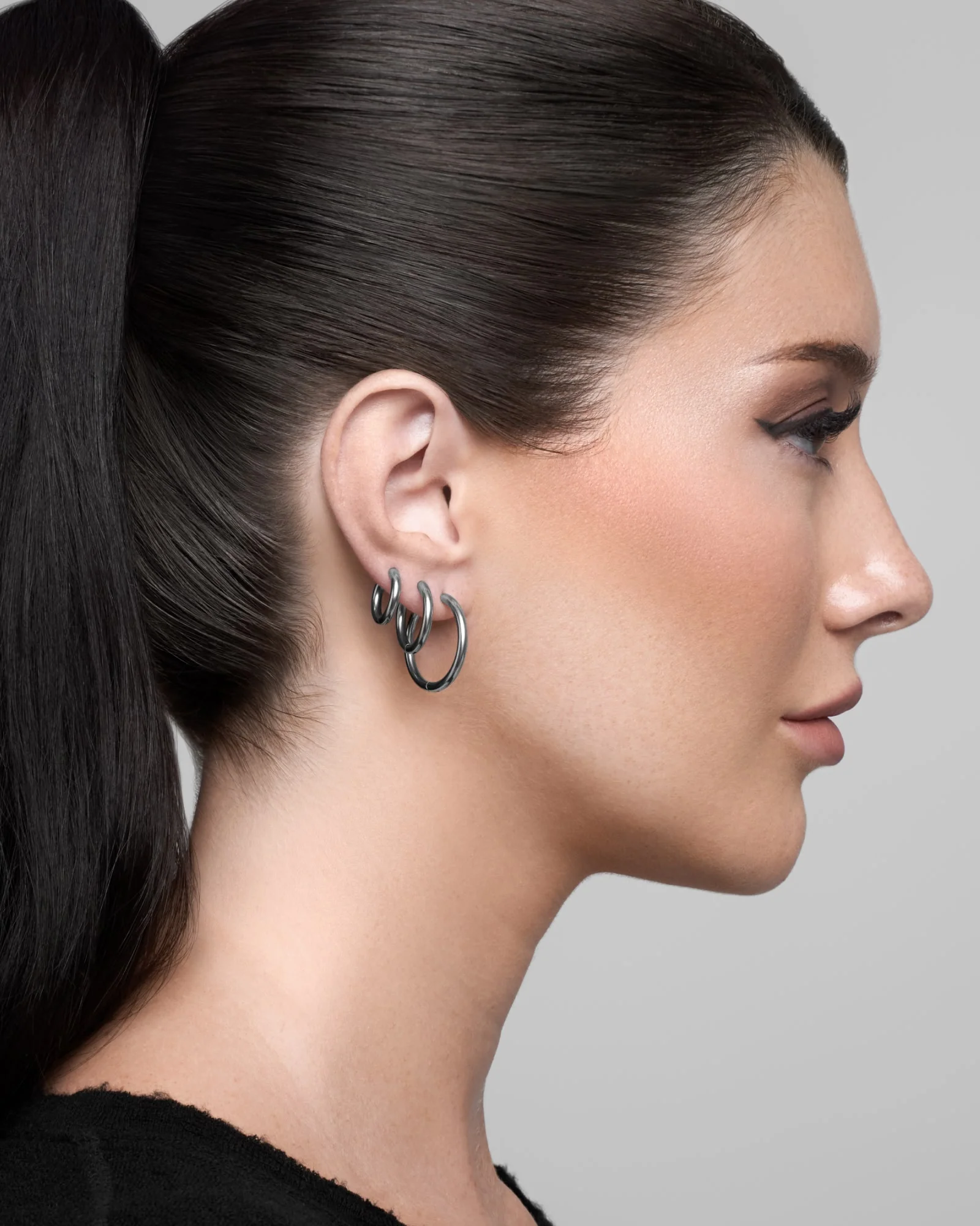 Tria Hoop Earrings Set (Pack of 3) - Image 4